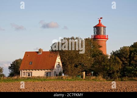 Alemania, Schleswig-Holstein, faro Steberhuk, isla Fehmarn. Foto de stock