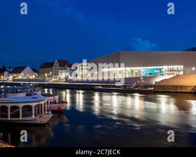Regensburg, casco antiguo, atardecer, museo de historia bávara, Danubio, Baviera, Alemania