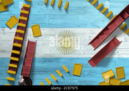 Bandera de Argentina bandera Argentina o sobre fondo de madera Fotografía  de stock - Alamy