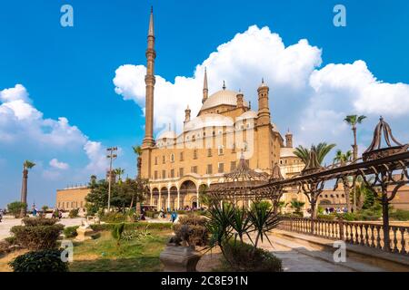 Egipto, el Cairo, la mezquita de Mohamed Ali Pasha en la ciudadela de SaladinMezquita de Mohamed Ali Pasha en la ciudadela de Saladino Foto de stock