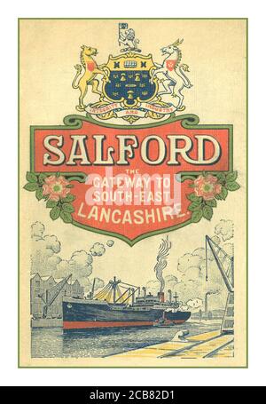 BRITISH EMPIRE EXHIBITION Folleto promocional de 1920 publicado por Salford Corporation en relación con la British Empire Exhibition en Wembley en 1924. Foto de stock