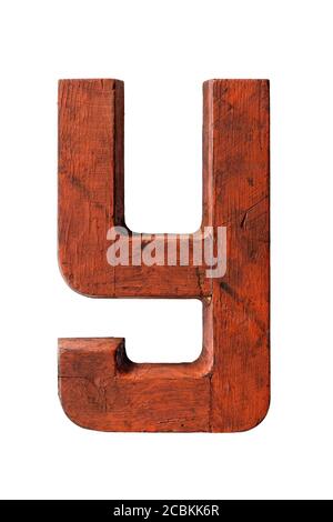Letra K de madera decorativa - 9cm