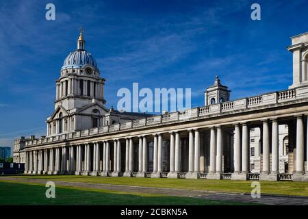 Inglaterra, Londres, Greenwich, Old Royal Naval College, el ala que incluye la Capilla de San Pedro y San Pablo.