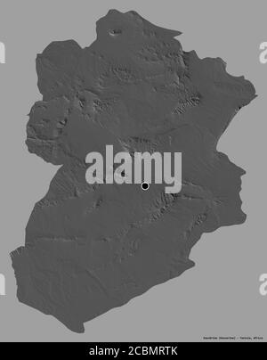 Kasserine, provincia de Túnez. Forma de color sólido. Ubicaciones y