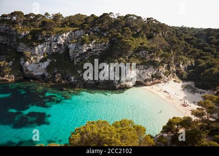 España, Menorca, Vista de Cala Macarelleta
