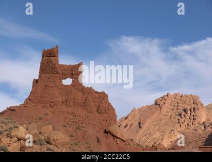 Marruecos, Boumalne dades, Vista de la formación rocosa Foto de stock