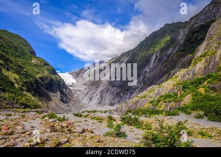 El glaciar Franz Josef, Nueva Zelanda Foto de stock