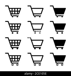 Icono Del Símbolo Del Carro De La Compra Relleno Ilustración del Vector -  Ilustración de supermercado, compras: 202738216