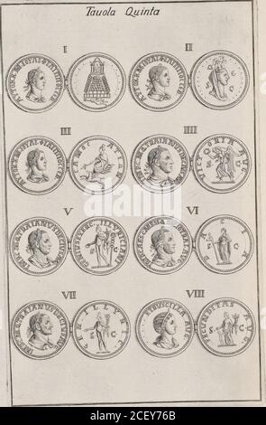 . I cesari in oro : raccolti nel Farnese museo, e pubblicati colle loro congrue interpretazioni. TAVOLA.