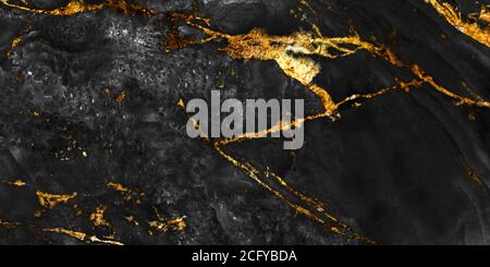 textura de mármol negro con vetas doradas, azulejos de mármol de