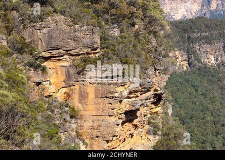 El Paso de Kedumba en las Montañas Azules en el Nuevo Sur Gales en Australia Foto de stock