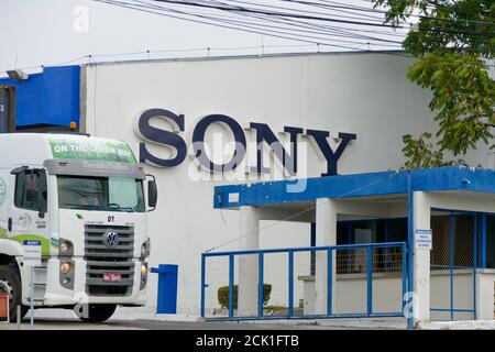Manaus, Brasil. 15 de septiembre de 2020. Fábrica de Sony en el Distrito Industrial de Manaus (AM), este martes por la tarde (15). Sony anunció el lunes (14) que cerrará su planta en Brasil a partir del primer semestre de 2021. Crédito: Sandro Pereira/FotoArena/Alamy Live News Foto de stock