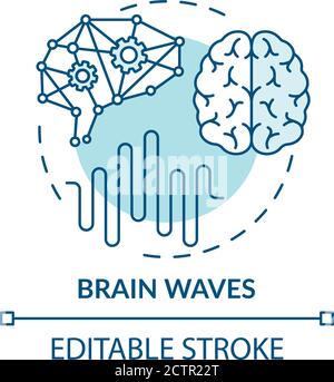 Diagrama De Ondas Cerebrales Humanas Gr Fico Ilustraci N En Negro Y Blanco Idioma Ingl S