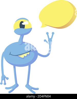 Alienígenas Bonitos Em Azul Ilustração do Vetor - Ilustração de azul,  mascote: 207223282