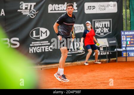 Parma, Italia. parma 2020, Italia, 09 Oct 2020, Federico Delbonis durante ATP Challenger 125 - Internazionali Emilia Romagna - Tenis Internationals - crédito: LM/Roberta Corradin crédito: Roberta Corradin/LPS/ZUMA Wire/Alamy Live News