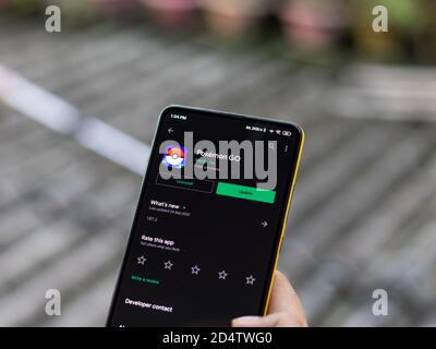 Assam, india - 11 de octubre de 2020 : logotipo de Pokemon go en pantalla  del teléfono imagen de stock Fotografía de stock - Alamy