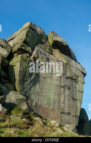 La vaca y ternera rocas, Ilkley Moor, West Yorkshire Foto de stock