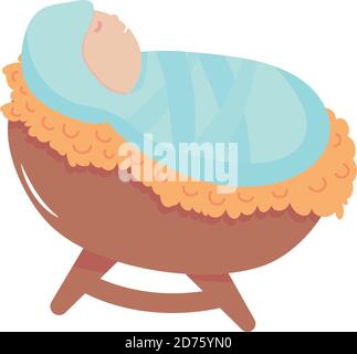 Lindo Bebe Jesus Cartoon Imagen Vector De Stock Alamy