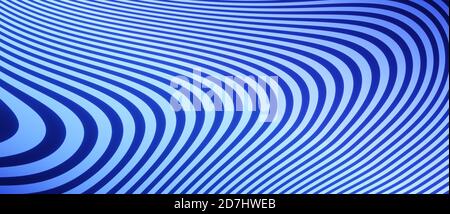 Bandas de flujo abstractas azules, estructura de estructura alámbrica, fondo virtual, tecnología digital, ciencia o concepto de datos, visualización de ondas, presentación 3D de cgi Foto de stock