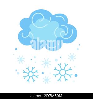 Copos De Nieve De Kawaii, Nubes Con La Nieve - La Navidad, Iconos Del  Invierno Fijados Ilustración del Vector - Ilustración de mejillas, iconos:  60247301