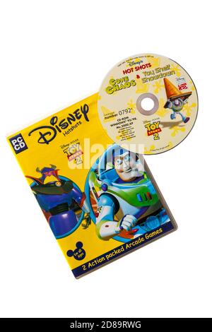 Disney Hotshots Toy Story 2 PC CD 2 lleno de acción arcade juegos aislados sobre fondo blanco - para todas las edades Foto de stock