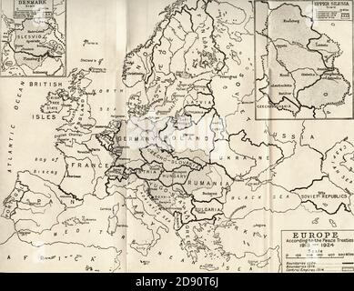 Mapa de Europa en 1815. De la evolución de la Europa moderna, 1453 - 1932, publicado en 1933. Foto de stock