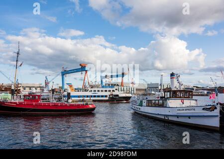 Impresionen aus dem Kieler Hafen im Spätherbst Foto de stock