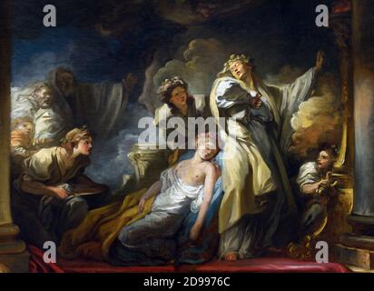 El Sumo Sacerdote Coresus sacrificándose para guardar Callirhoe. Museo