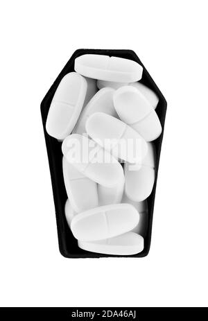 Sobredosis de intoxicación por drogas Foto de stock