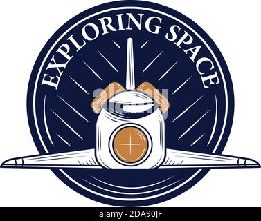 Parches Espaciales, Insignias De Exploración De Galaxias Ilustración del  Vector - Ilustración de retro, astronauta: 160044311