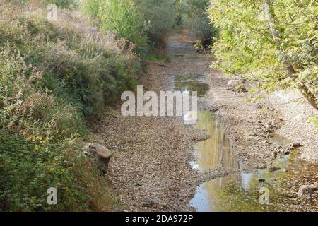 Cama de Río Seco en otoño Foto de stock