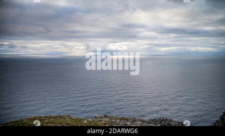 Barents sea, una parte del Océano Atlántico en el norte de Noruega, Nordkapp, el punto más septentrional de Europa