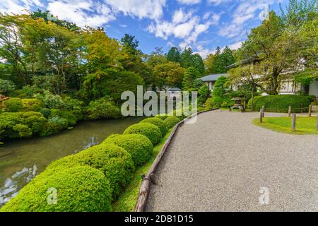 Vista del Shoyo-en garden, en Nikko, Japón