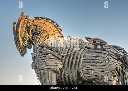 Canakkale Turquia 2019 Estátua Cavalo Tróia Canakkale Uma Manhã Verão —  Fotografia de Stock Editorial © Cavan #412911062