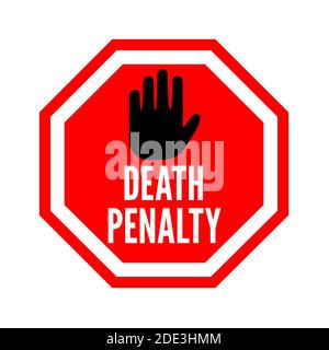 Símbolo de detención de pena de muerte Foto de stock