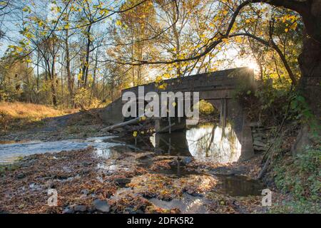 Puente sobre Goose Creek en Marshall, Condado de Fauquier, Virginia. Foto de stock