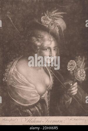 Helena Forman, William Pether, ca. 1738–1821, británico, después de Sir Peter Paul Rubens, 1577–1640, flamenco, 1775, Mezzotint