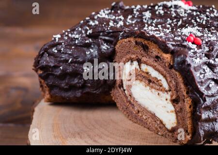 Tronchetto Di Natale Pastel De Navidad Fotografia De Stock Alamy