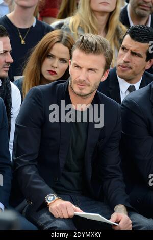 David Beckham asiste a la colección de ropa de hombre Louis Vuitton Homme  Primavera-Verano 2014 en París, Francia el 27 de junio de 2013 durante la  Semana de la Moda de París.