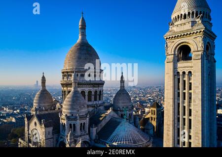Francia, París (75), la basílica del Sacre Coeur en la colina de Montmartre