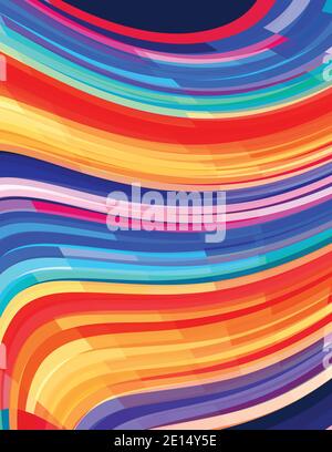 Abstracto colores brillantes fondo de rayas. Patrón gráfico vectorial vivo