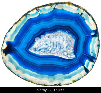 Azure Blue Agate Coasters diseñado por Anna Rabinowicz de RabLabs fotografiado sobre fondo blanco