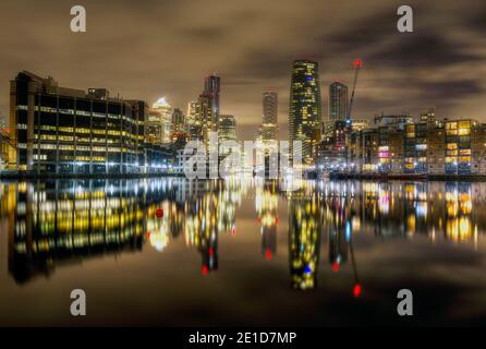 Canary Wharf en la Isla de Perros en Londres Foto de stock