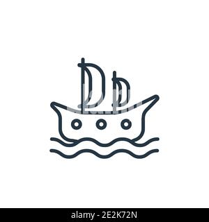 Icono de bandera pirata, ilustración lineal aislada, vector de línea fina,  signo de diseño web, símbolo de concepto de contorno con trazo editable  sobre fondo blanco Imagen Vector de stock - Alamy