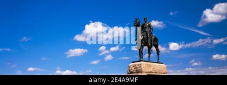 Monumento al General George G. Meade, Parque Militar Nacional de Gettysburg, Gettysburg, Pennsylvania, Estados Unidos Foto de stock