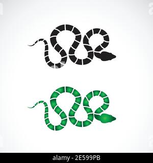 Vector de diseño de serpiente sobre fondo blanco. Animales. Reptil. Logotipo o icono de serpientes. Ilustración de vector en capas fácil de editar. Ilustración del Vector