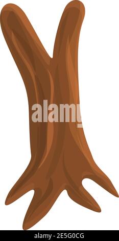 viejo, tronco de árbol, icono, caricatura, estilo 14309424 Vector en  Vecteezy