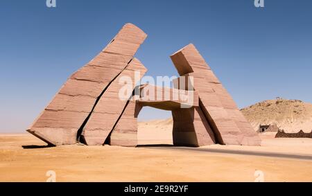 Puerta de Alá de Egipto. Parque Nacional Ras Mohammed ecosistemas desierto paisaje. Sharm el Sheikh, Península del Sinaí. África.