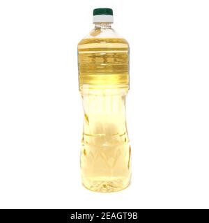 Una botella de litro de aceite vegetal virgen extra aislado fondo blanco  Fotografía de stock - Alamy