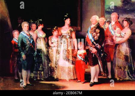 Carlos IV de España y su familia 1776